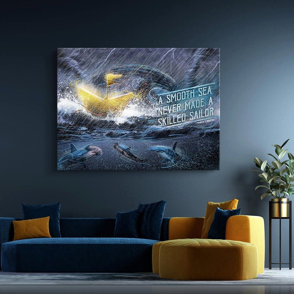 Motivation Leinwandbild, Lebensenergie pure Wandbild für & von Rahmen DOTCOMCANVAS® ohne