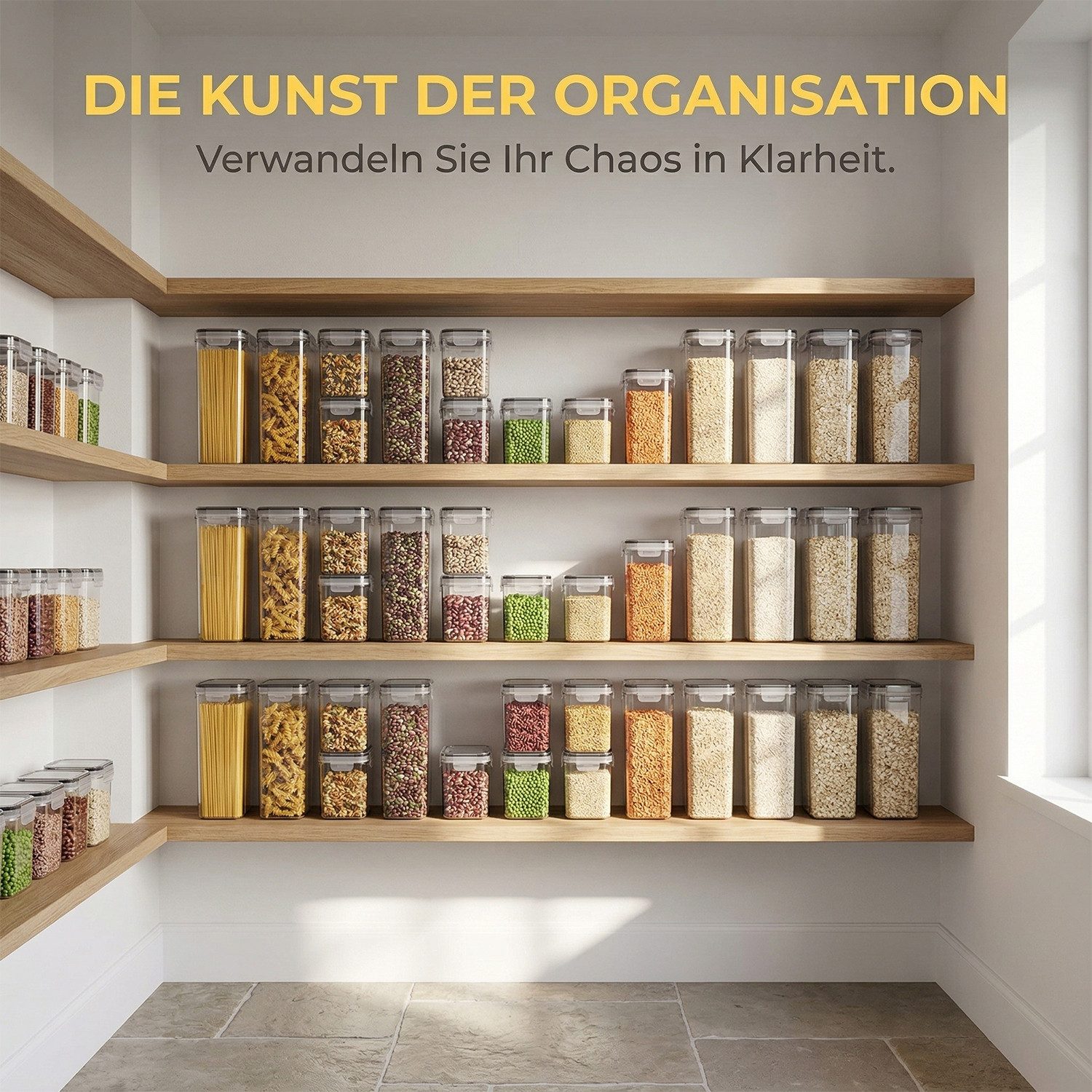 AKKEE Vorratsdose 16 Stück Vorratsdosen mit Deckel Luftdicht, BPA-frei, (16-tlg), Plastik Aufbewahrungsbox mit Deckel Luftdicht – Bild 2 von 5