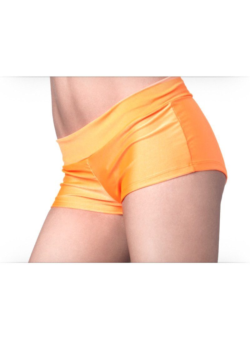 Leg Avenue Kostüm Stretch Mini Shorts orange, Angenehm zu tragendes, kurzes Höschen
