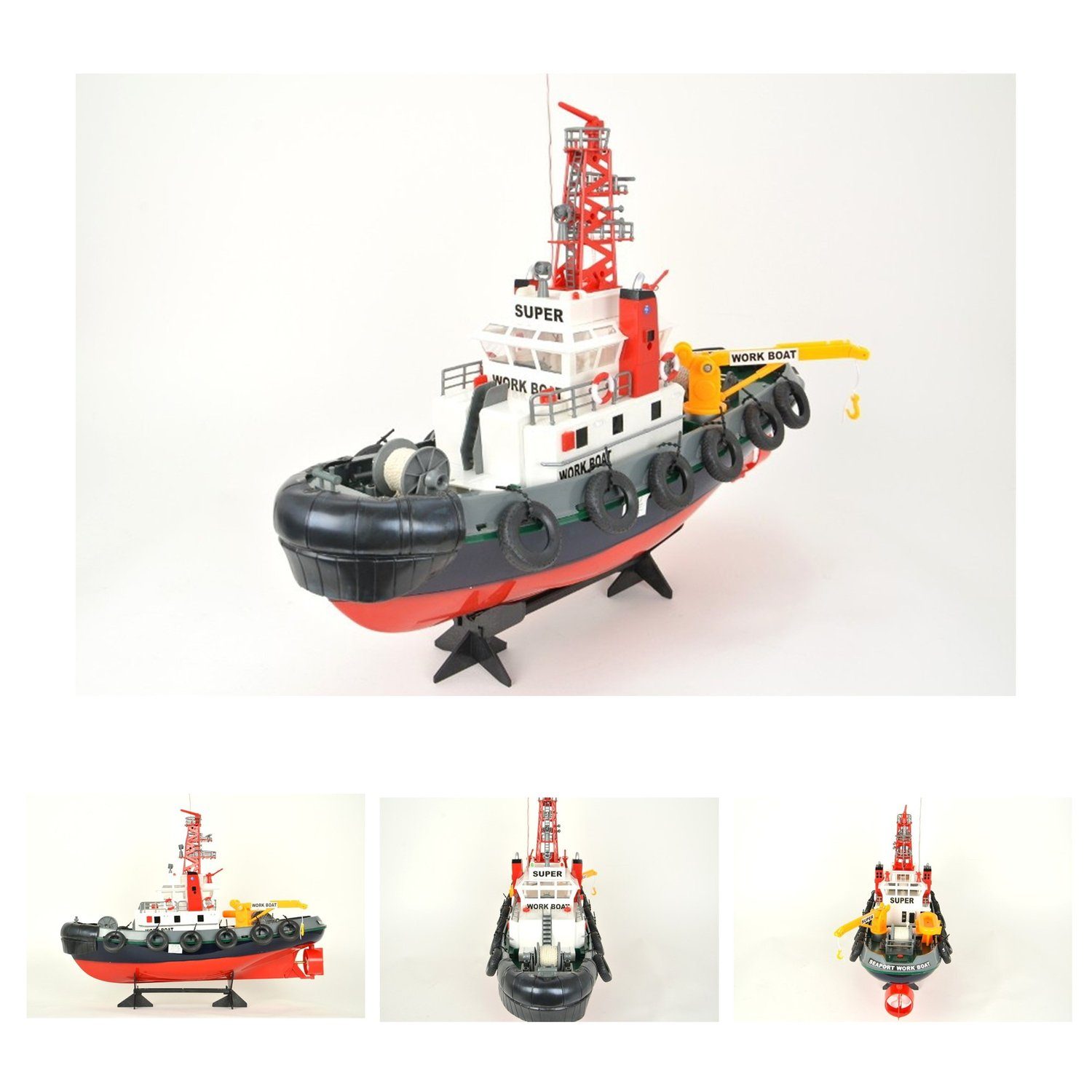 ES-Toys RC-Boot RC Boot Hafenschlepper, mit 2,4 GHz Fernsteuerung, Wasserspritzfunktion