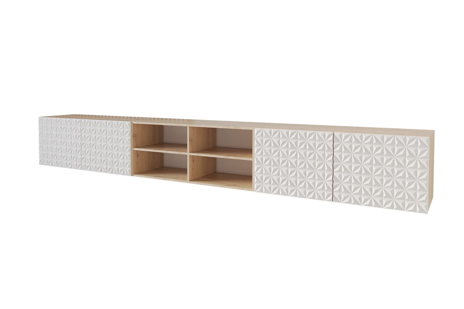ALTDECOR Lowboard VIRA (3 St., TV-Schrank, TV Möbel, TV Cabinet, Fernsehtisch hängend 3x100cm), Fernseher schrank, TV Kommode, TV Tisch, TV Sideboard, TV Boar