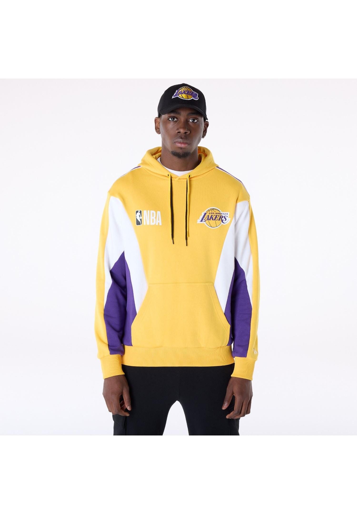 Hoodie Los Angeles Lakers New Era NBA Graphic OS Hoody Kapuzenpullover Gelb