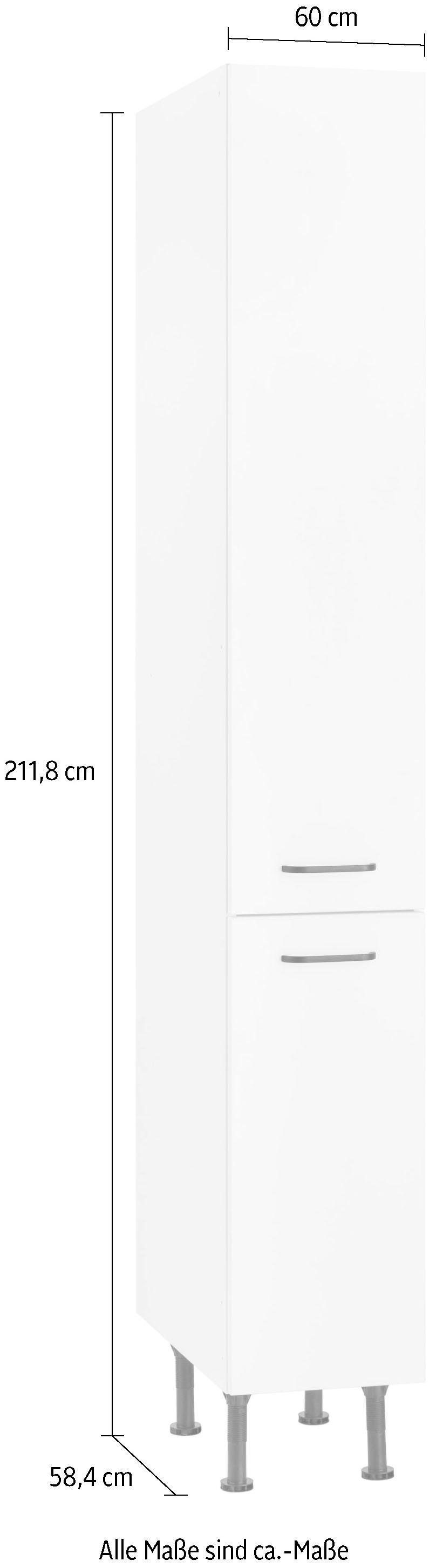 OPTIFIT Apothekerschrank weiß/weiß Elga | Breite mit 30 Füßen, höhenverstellbaren Soft-Close-Funktion, cm weiß