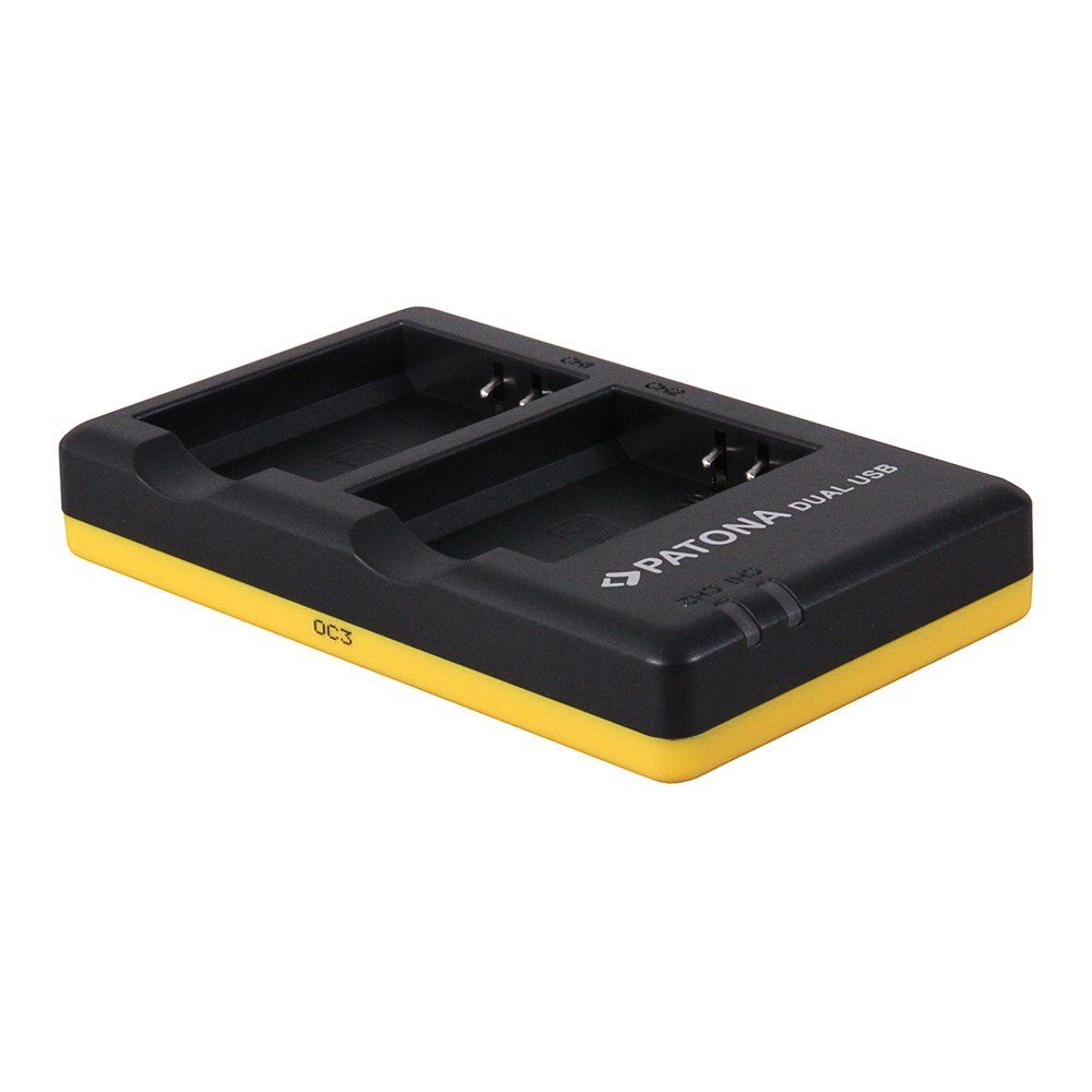 Patona Set: 2x Akku für Canon LP-E10 + Dual Schnell Ladegerät Kamera-Ladegerät (700,00 mA, Ladegerät, 1-tlg., 2 Akkus, Micro USB Kabel)