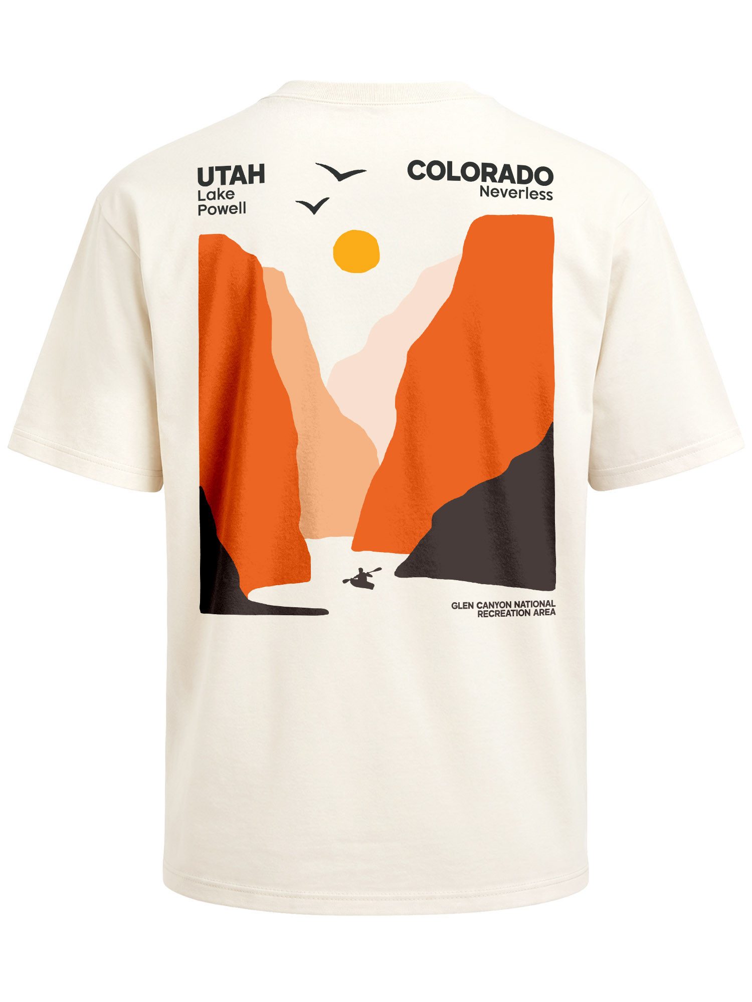 Neverless Oversize-Shirt Herren T-Shirt - Colorado River - Oversized Relaxed Fit Sommer mit Print