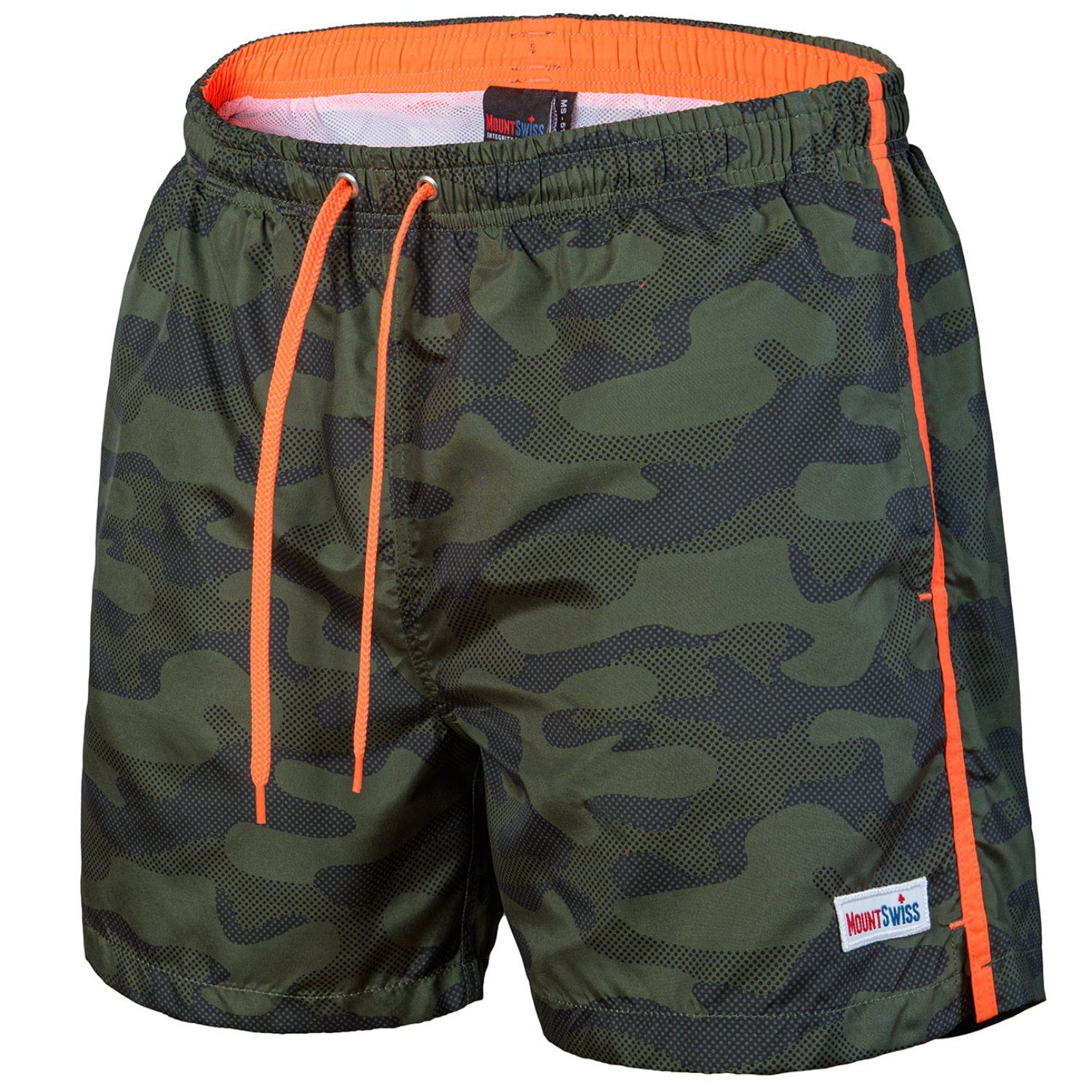 Mount Swiss Badeshorts Mount Swiss Männer Badehose DARIO mit seitlichen Taschen & Gesäßtasche (1-St)