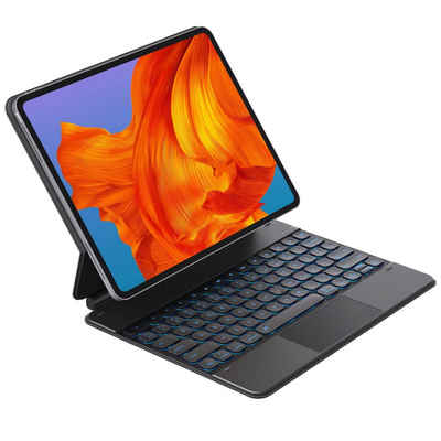 officelab »Tastatur für 12.9 Zoll iPad Pro 2022 6th Gen, 5th/4th/3rd Gen« iPad-Tastatur (mit Touchpad und 7-farbiger Hintergrundbeleuchtung, Shortcut-Tasten)