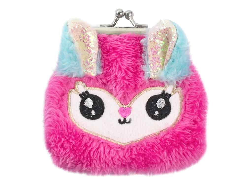 bb Klostermann Geldbörse Kinderbörse Knipsbörse Katze flauschig rosa