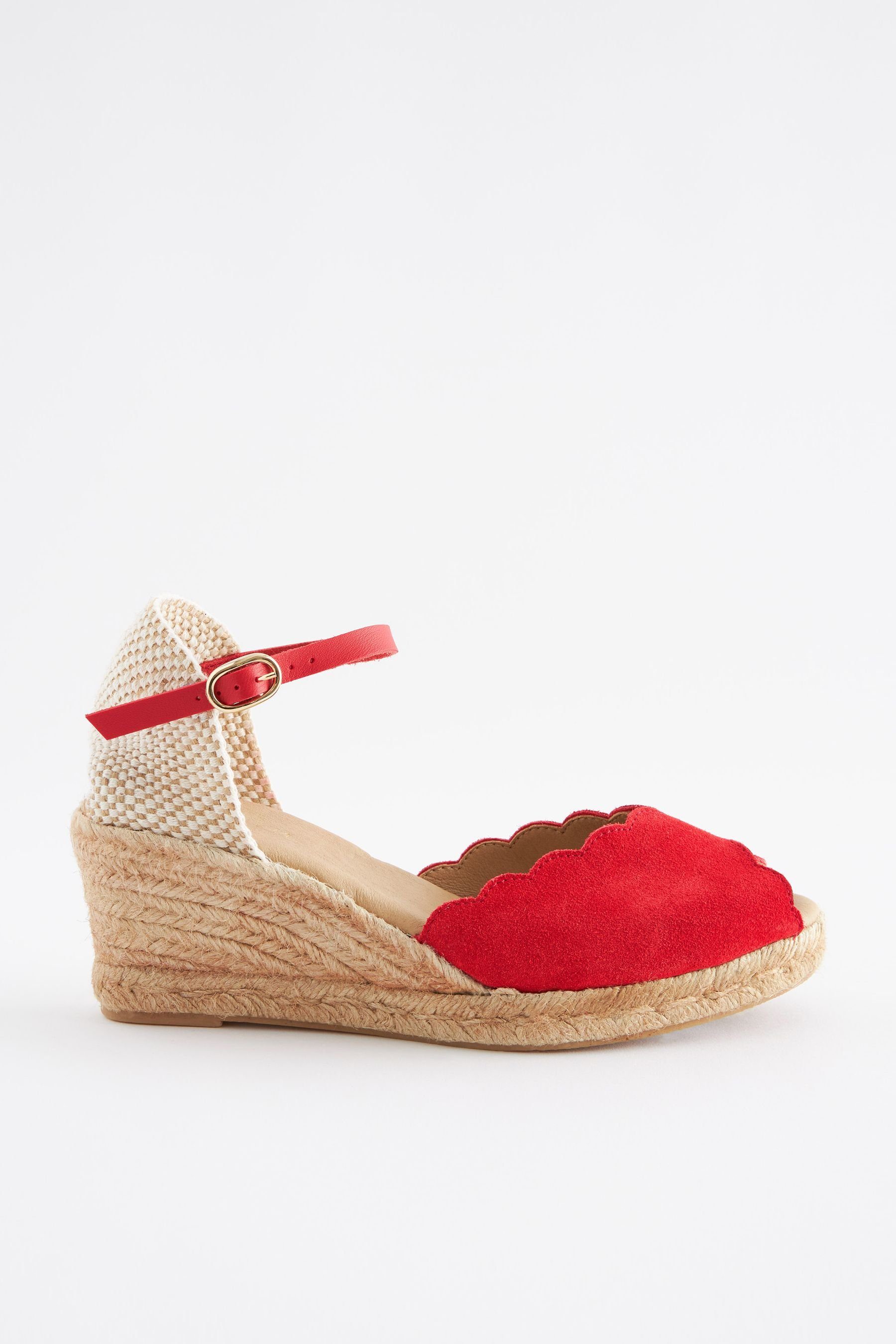 Next Forever Comfort® Peeptoe-Sandalen mit Keilabsatz Keilsandalette (1-tlg) Red