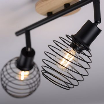 etc-shop LED Deckenspot, Leuchtmittel nicht inklusive, Deckenstrahler 2 Flammig schwarz Spots