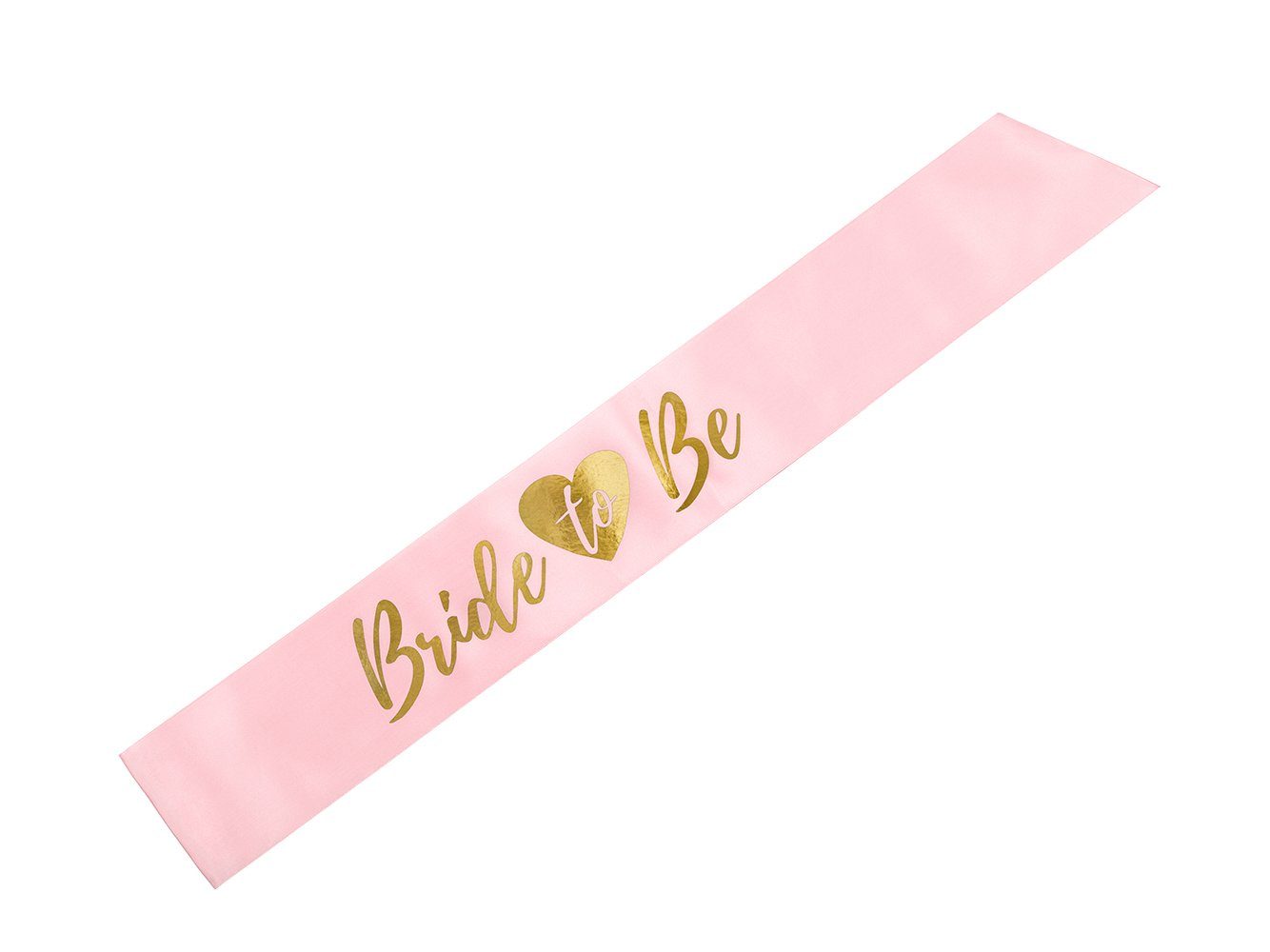 partydeco Kostüm, Schärpe Bride to be 75x10cm Satin 1 Stück Rosa / Gold