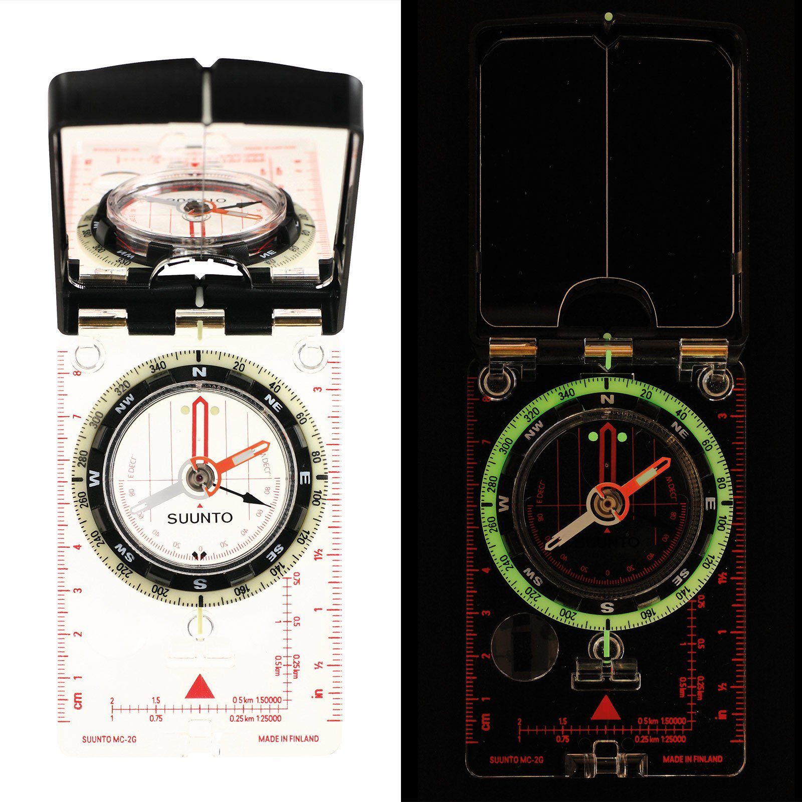 Kompass Kartenkompass G/D/L Kompass Wander, 360 Taschenkompass Peil Spiegel MC-2 Suunto