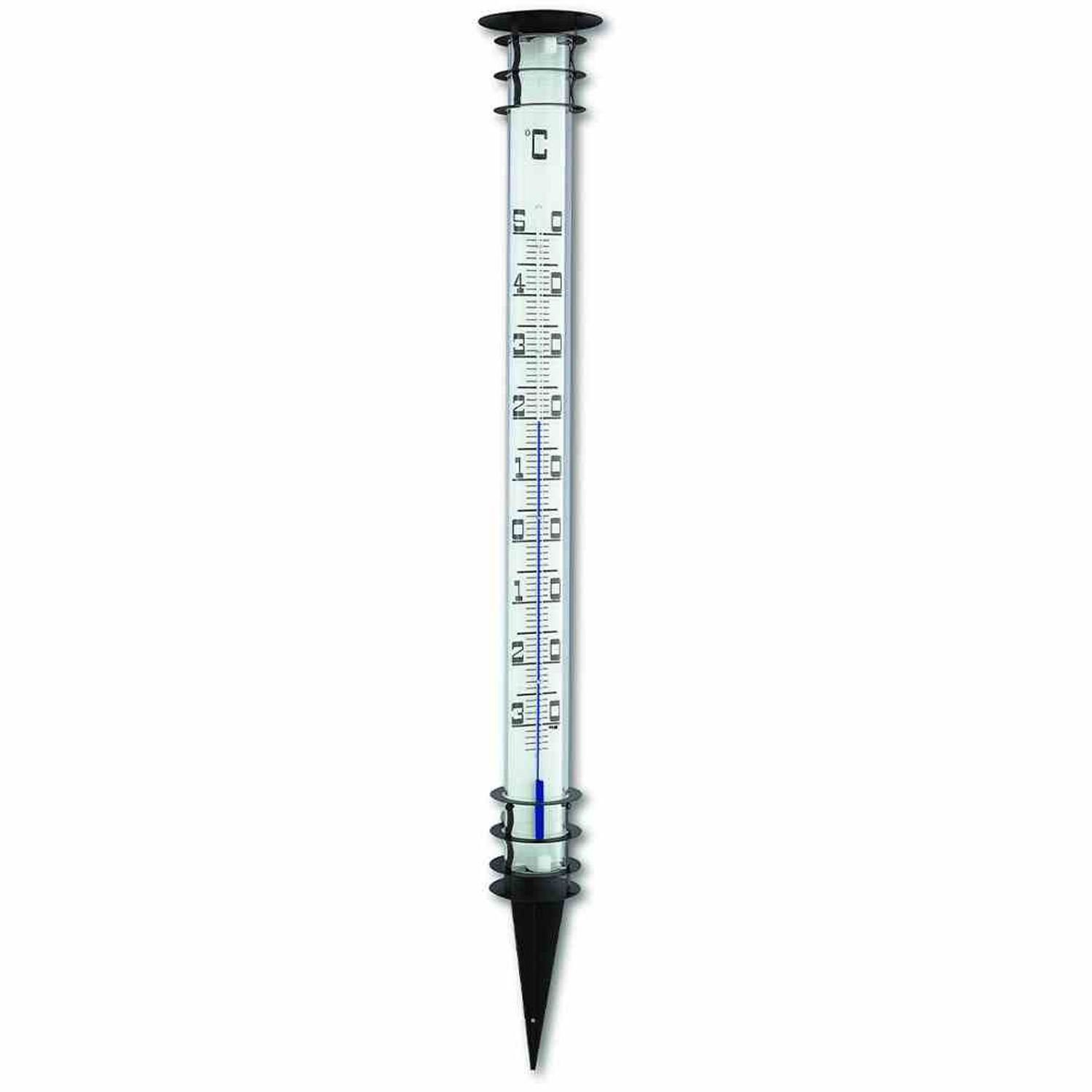 TFA Dostmann Gartenthermometer Jumbo-Gartenthermometer aus Metall Höhe 115 cm, Kopf und Fuss
