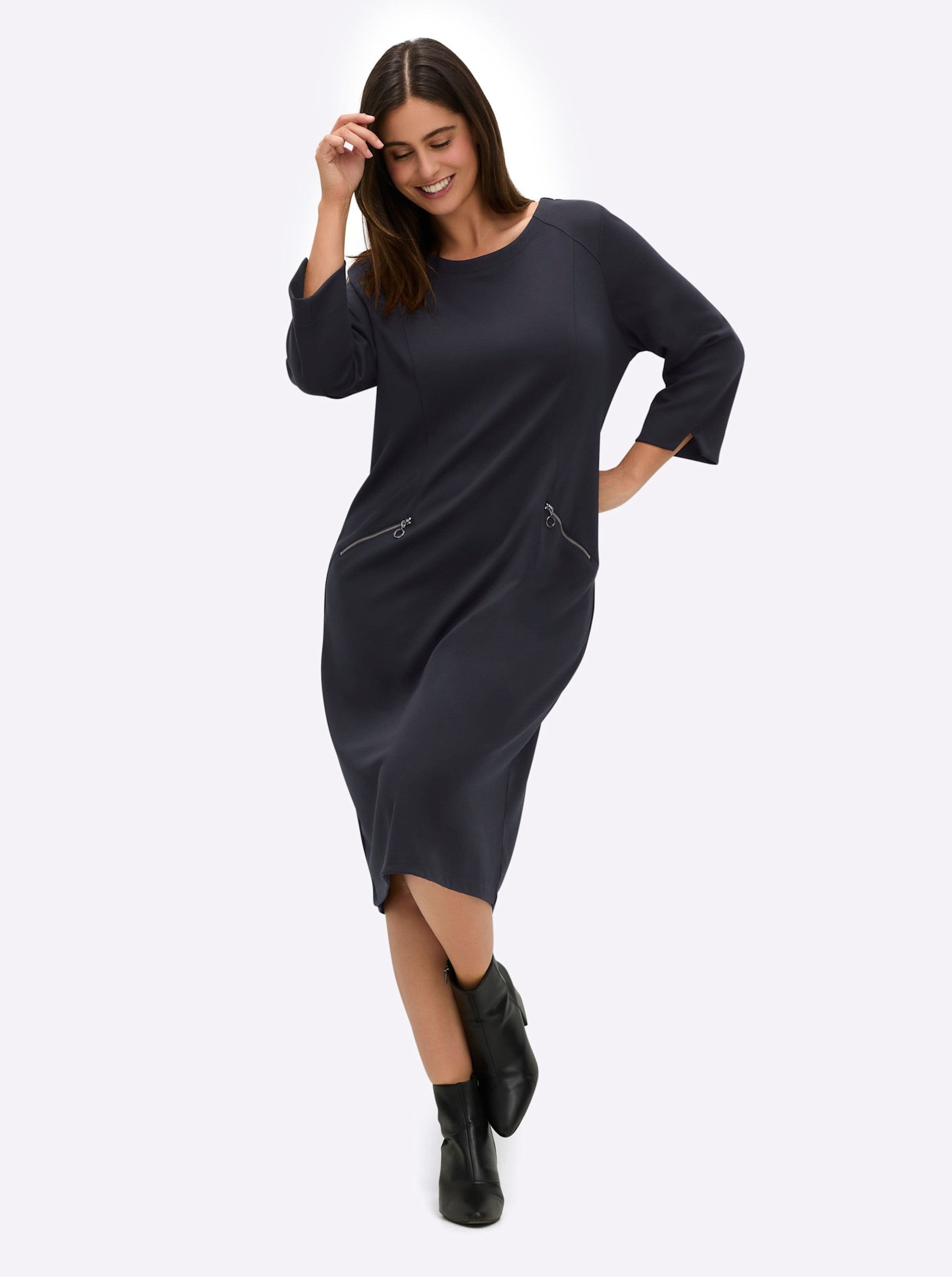 Jerseykleid Etuikleid 3/4-Arm