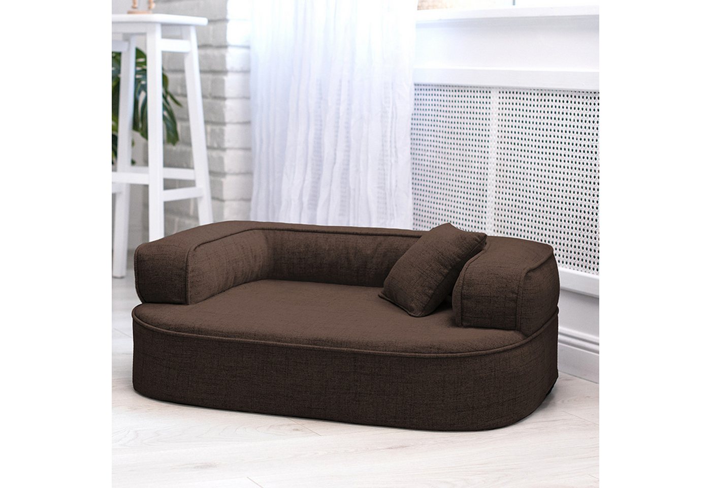Thumbnail - tierlando® Tierbett Orthopädisches Hundesofa LOTTE VISCO PLUS Webstoff meliert