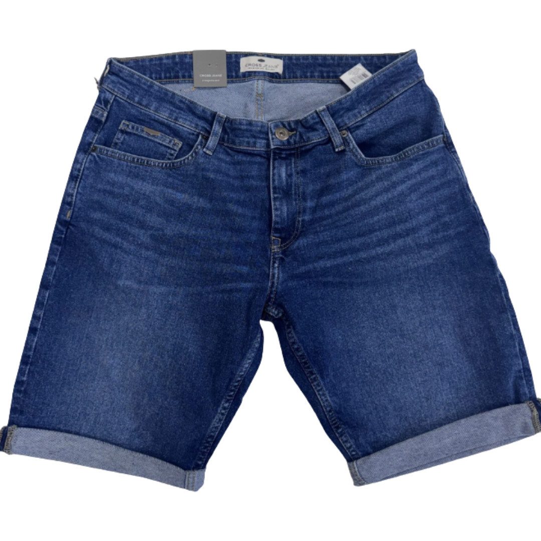 CROSS JEANS® Jeansshorts Leom A565-647 Dark Blue Sweat Denim