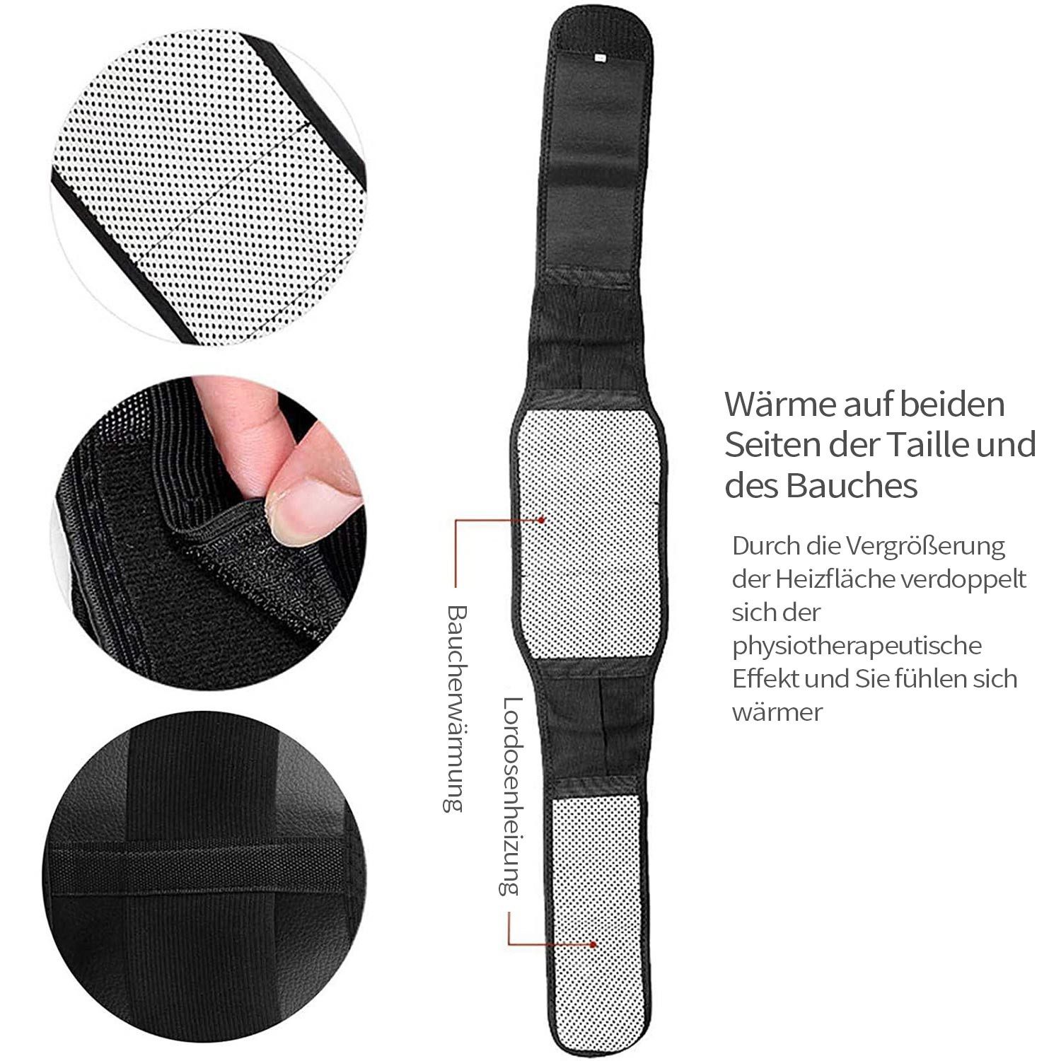 Refttenw Rückenbandage Wärmegürtel Rückenwärmer Selbstheizend Heizgürtel Lendenwirbelstütze