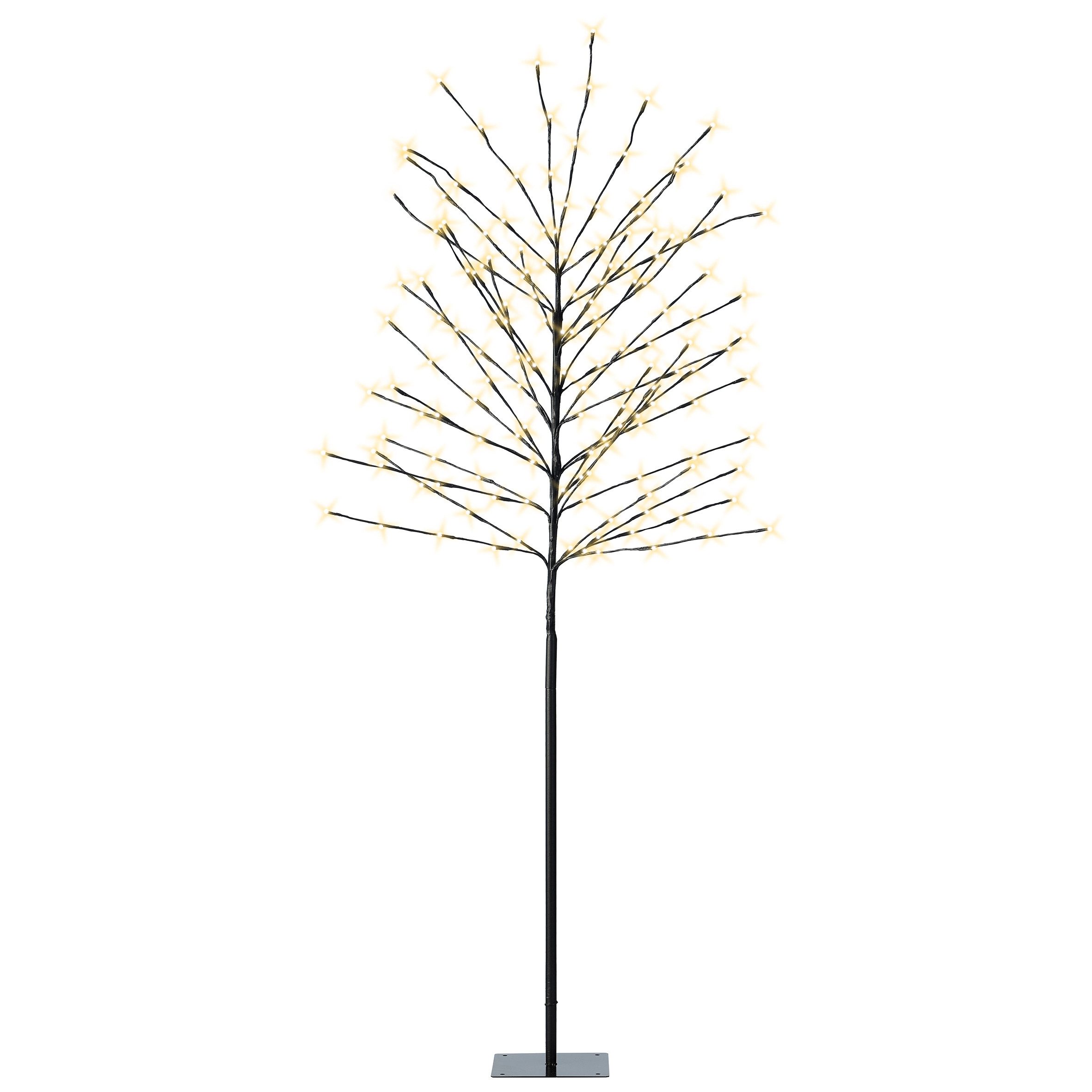 Spetebo LED Dekolicht Lichterbaum 180 cm für Außen und Innen - 160 LED, Timer, LED fest integriert, warm weiß, Strom betrieben mit Timer Funktion