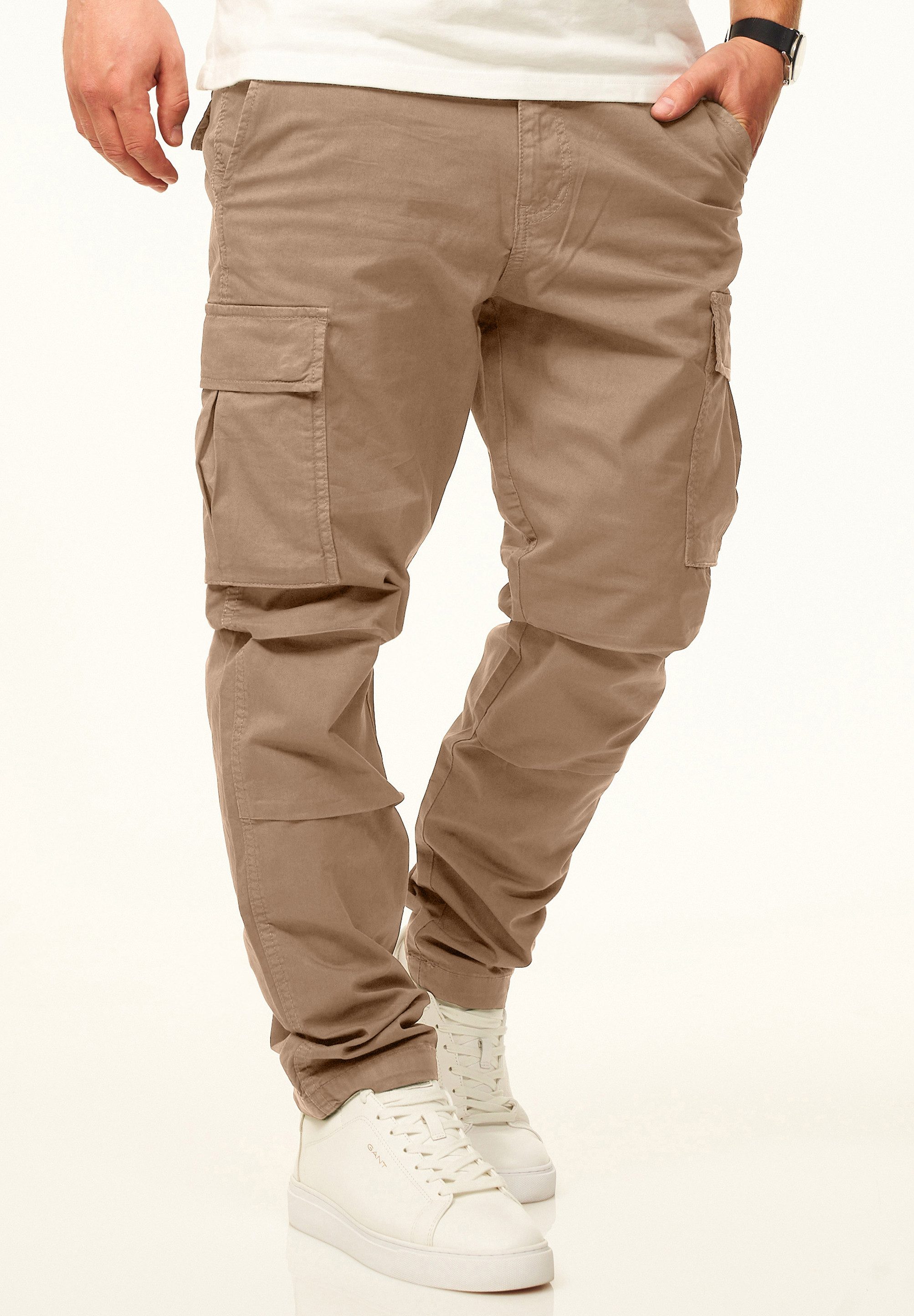 DAILY COTTON Cargohose als Stoffhose mit Stretch im Tapered Fit Chino Cargo Hose mit Gürtelschlaufen für Herren – Bild 5 von 5