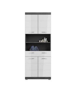 ebuy24 Badmöbel-Set Scout Hochschrank Bad 4 Türen, 1 Schublade, 2 Abla