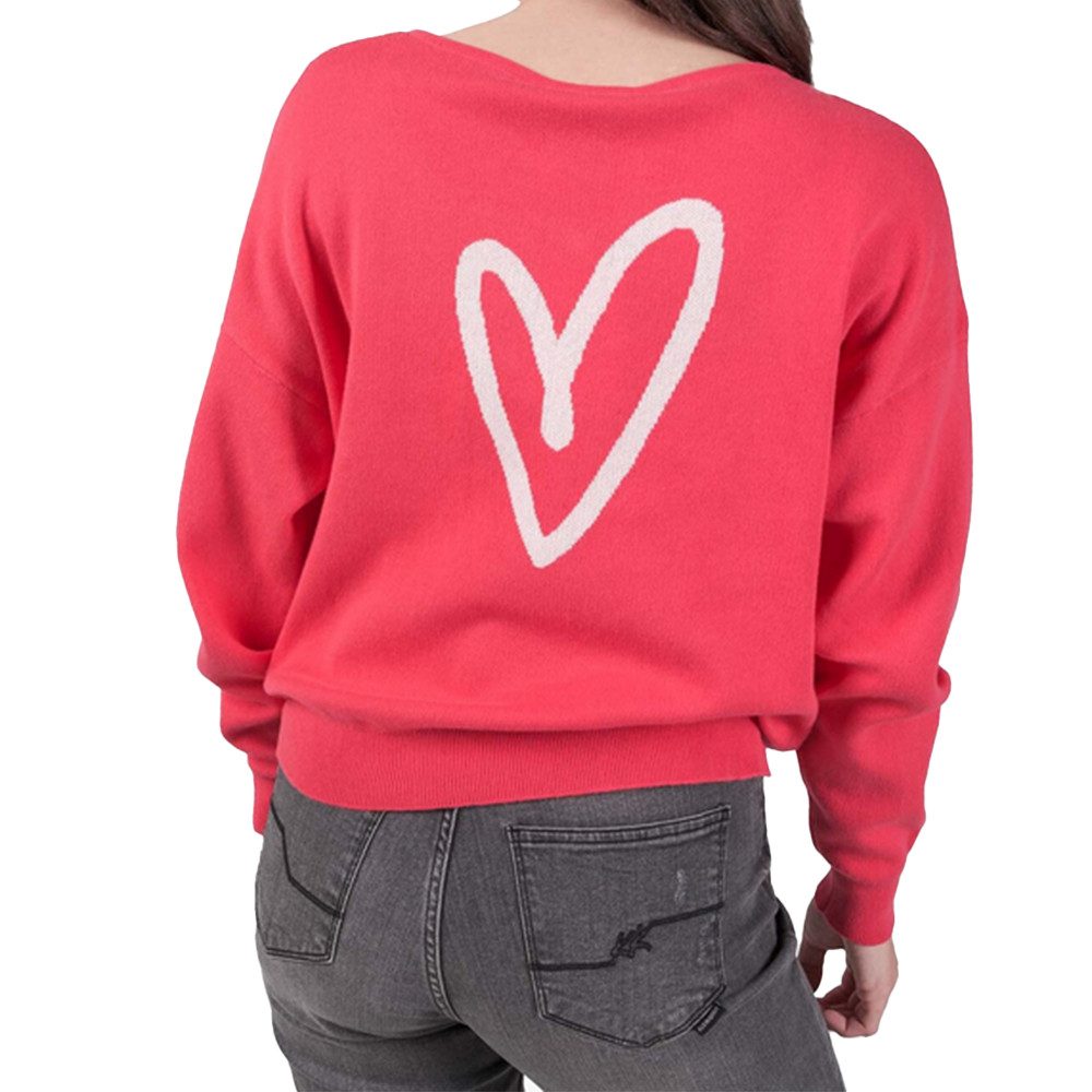 Kleinigkeit V-Ausschnitt-Pullover Wollma Hearteck günstig online kaufen