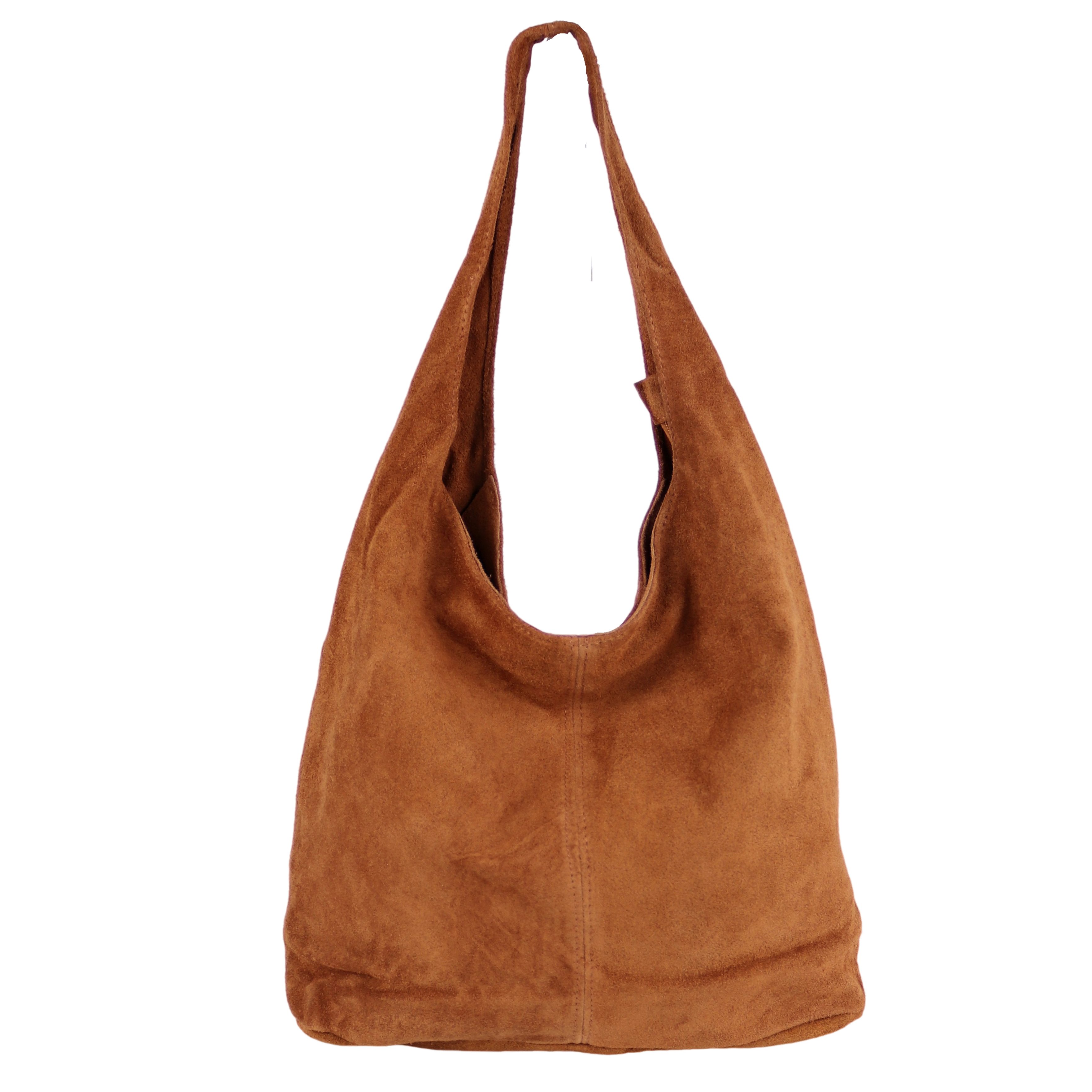 Beuteltasche aus Echtleder, Made in Italy, Shopper Tasche