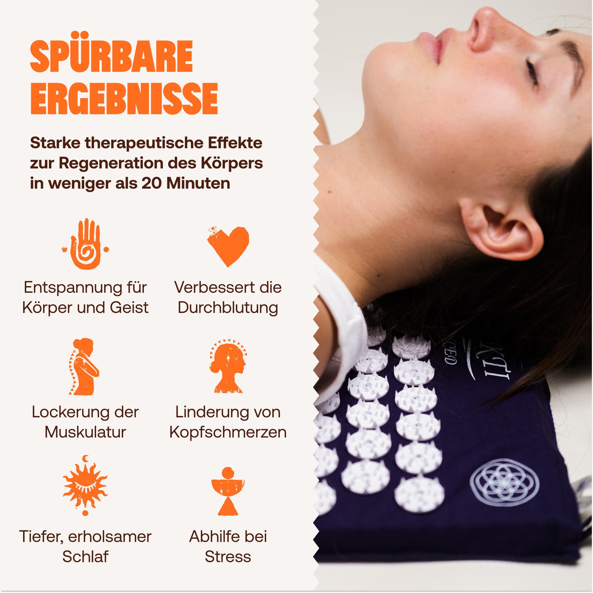 Shakti Mat Akupressurmatte Entspannung durch Akupressur - Faire Produktion, Bio-Baumwolle (Mit Matte), Ethische Handarbeit, GOTS-zertifizierte Bio-Baumwolle