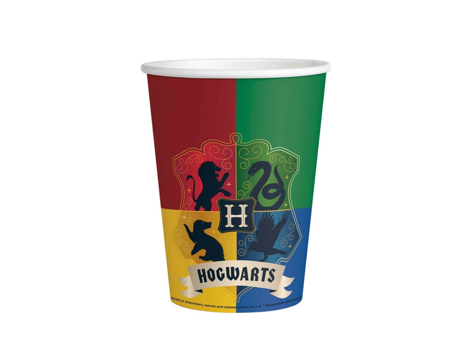 Festivalartikel Einwegbecher Harry Potter Set 8 Einwegbecher Pappbecher 250 ml