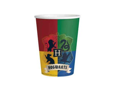 Festivalartikel Einwegbecher Harry Potter Set 8 Einwegbecher Pappbecher 250 ml