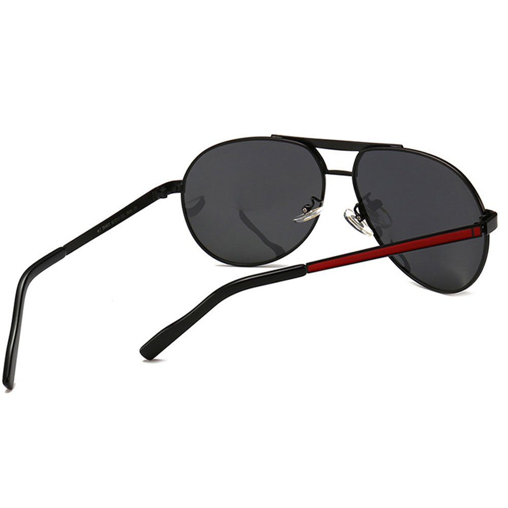 Polarisiert Vintage Outdoor Brillenetui Männer mit Retro Frauen rot Modelle UV-Schutz Sonnenbrille AUzzO~ und für
