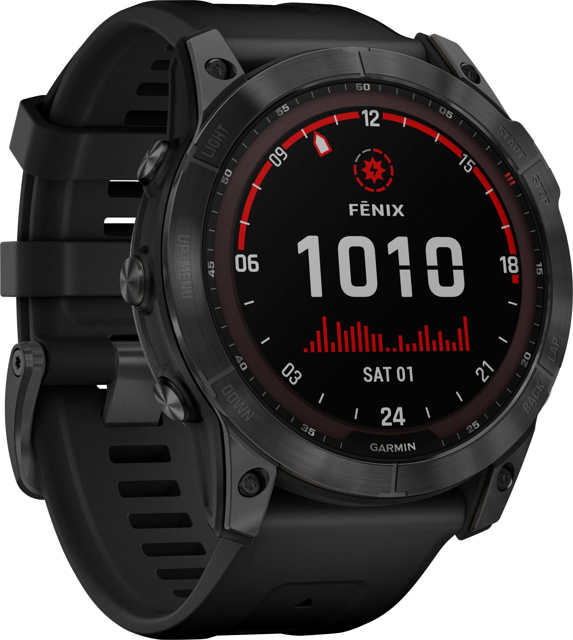 7X Smartwatch Garmin FENIX SOLAR (3,55 cm/1,4 Zoll, Garmin)