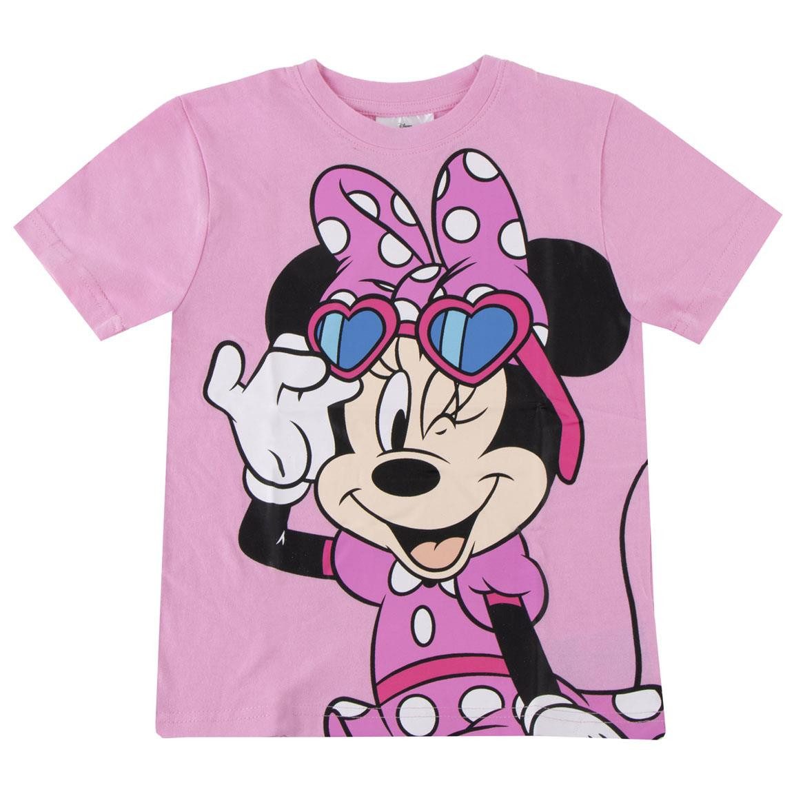 Disney Minnie Mouse Print-Shirt Minnie Maus Mädchen T-Shirt Minnie Mouse, Daisy Duck, 100% Baumwolle
