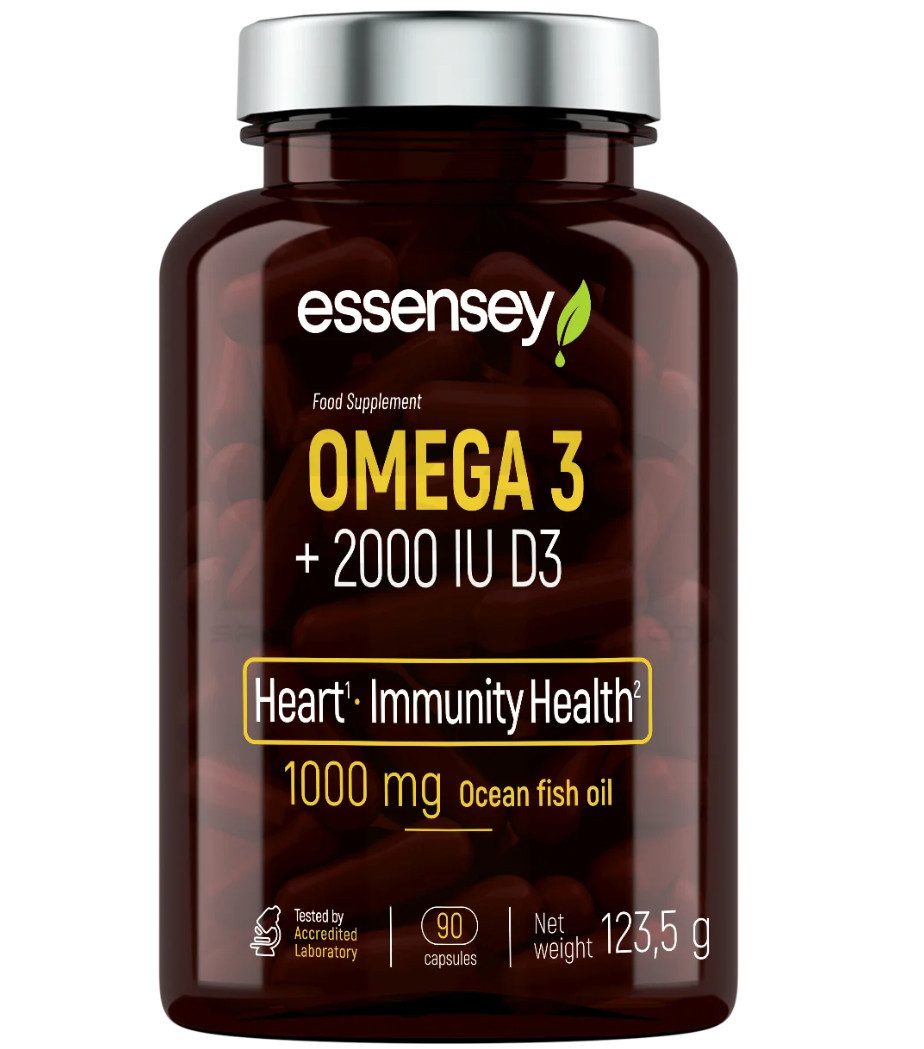 essensey Essensey® OMEGA 3 Fettsäuren + 2000 IU D3 90 Kapseln Витамины Kapseln, 1 er Einzelpackung à 90,00 St., 124 g