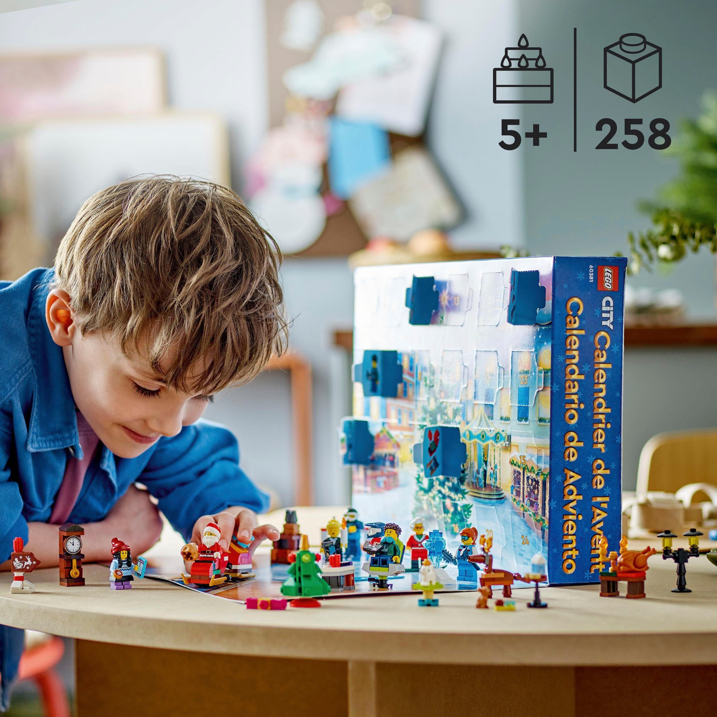 LEGO® Spielzeug-Adventskalender LEGO® (60381), City, Europe City in LEGO Made 2023 Spielbausteine