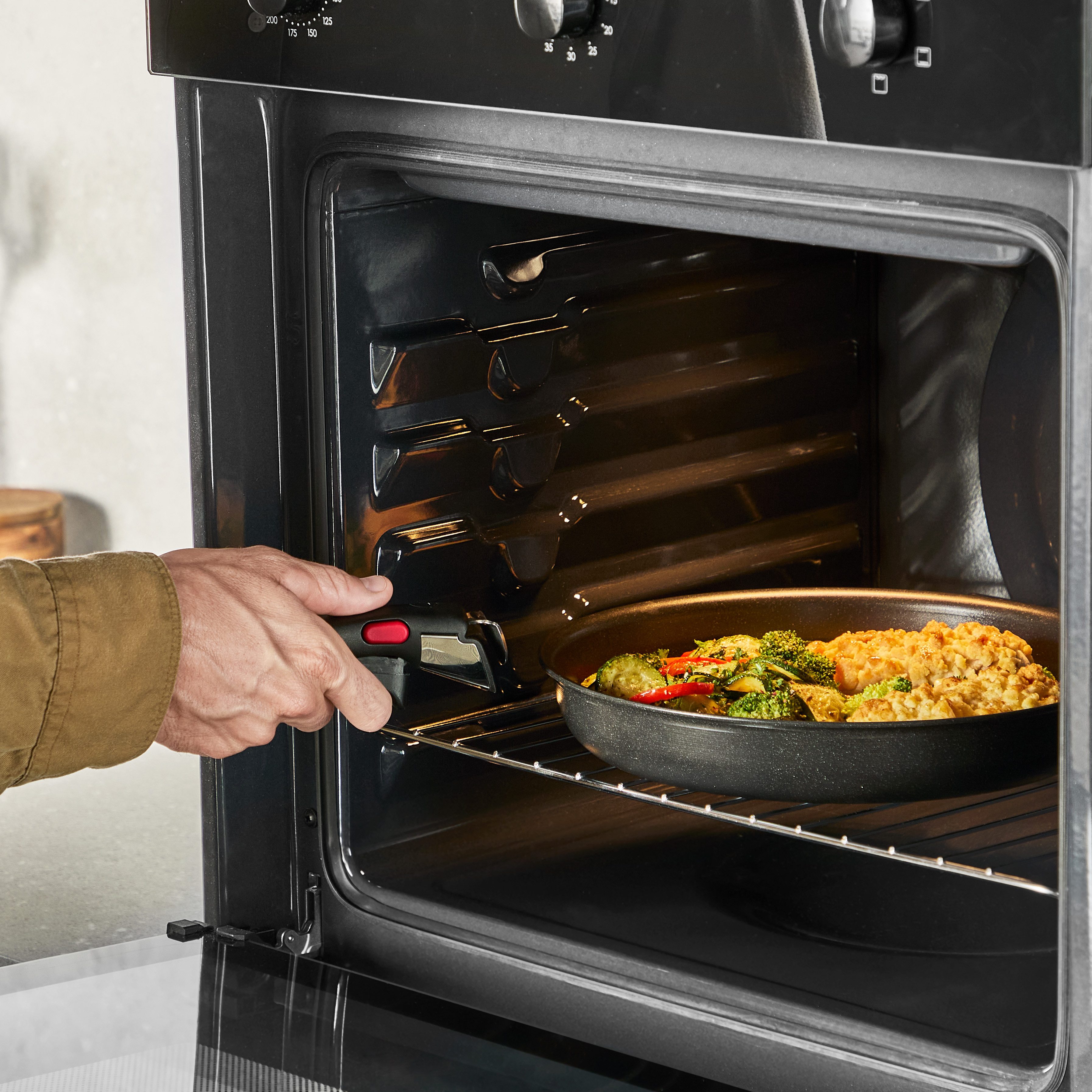 Tefal Pfannen-Set Ingenio Excellence Keramik, Aluminium (Set, 3-tlg), abnehmbarer Ingenio-Griff, Thermo-Signal, stapelbar, Induktion – Bild 5 von 5