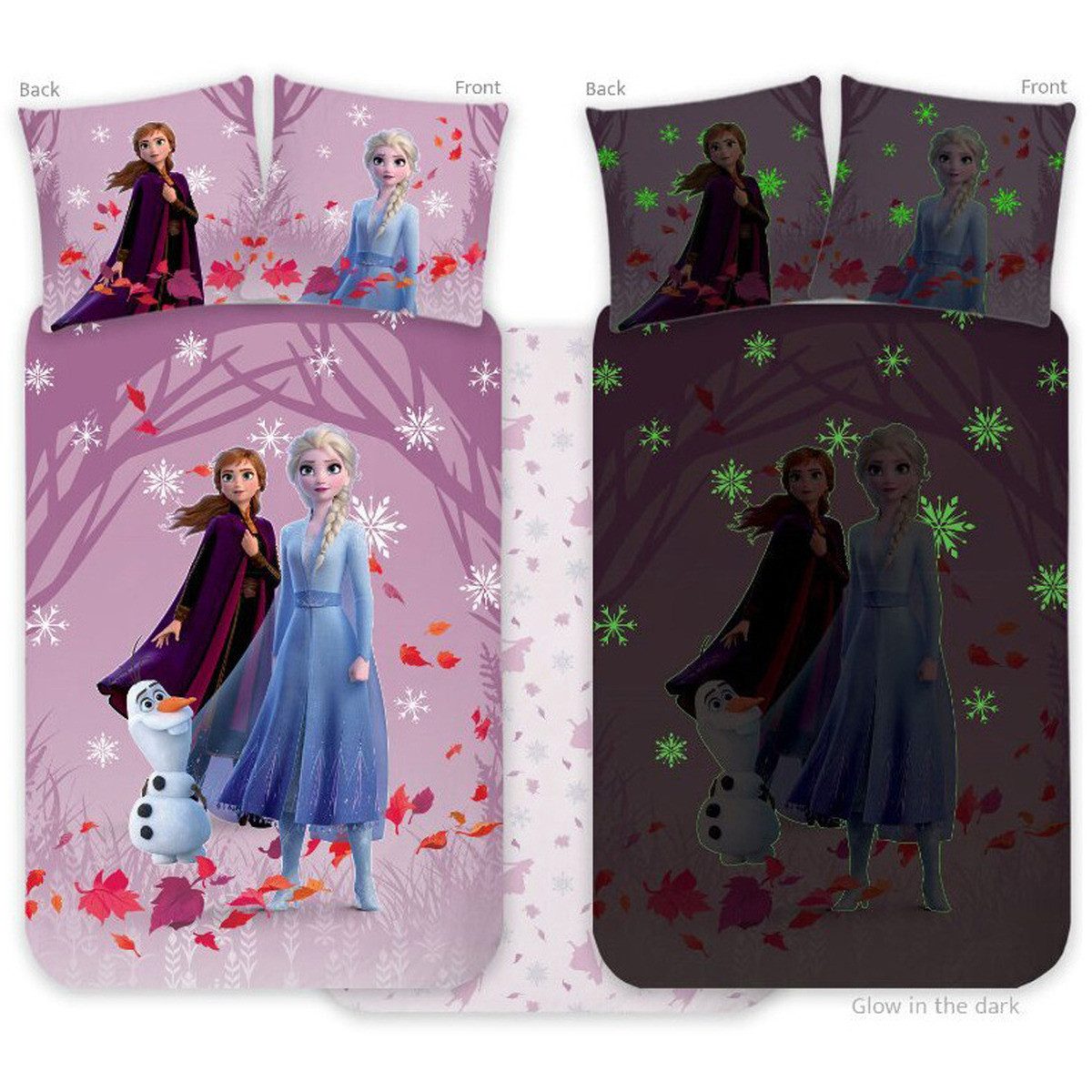 Disney Kinderbettwäsche Frozen Mädchen, Renforcé, 2 teilig