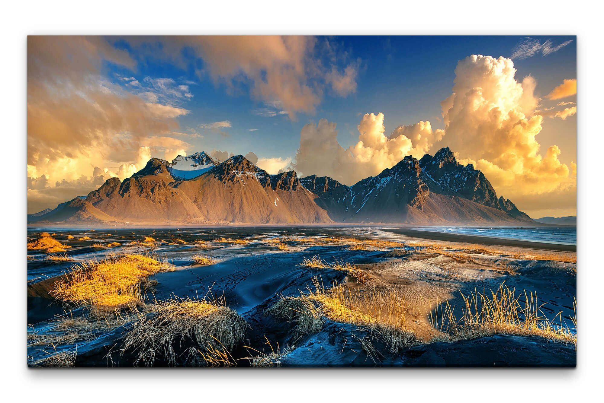 Leinwandbild Bilder XXL Berge in Island Wandbild auf Leinwand