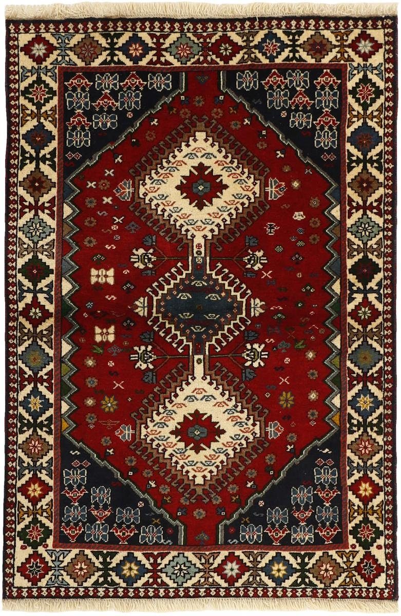 Orientteppich Yalameh 101x147 Handgeknüpfter Orientteppich / Perserteppich, Nain Trading, rechteckig, Höhe: 12 mm | Kurzflor-Teppiche
