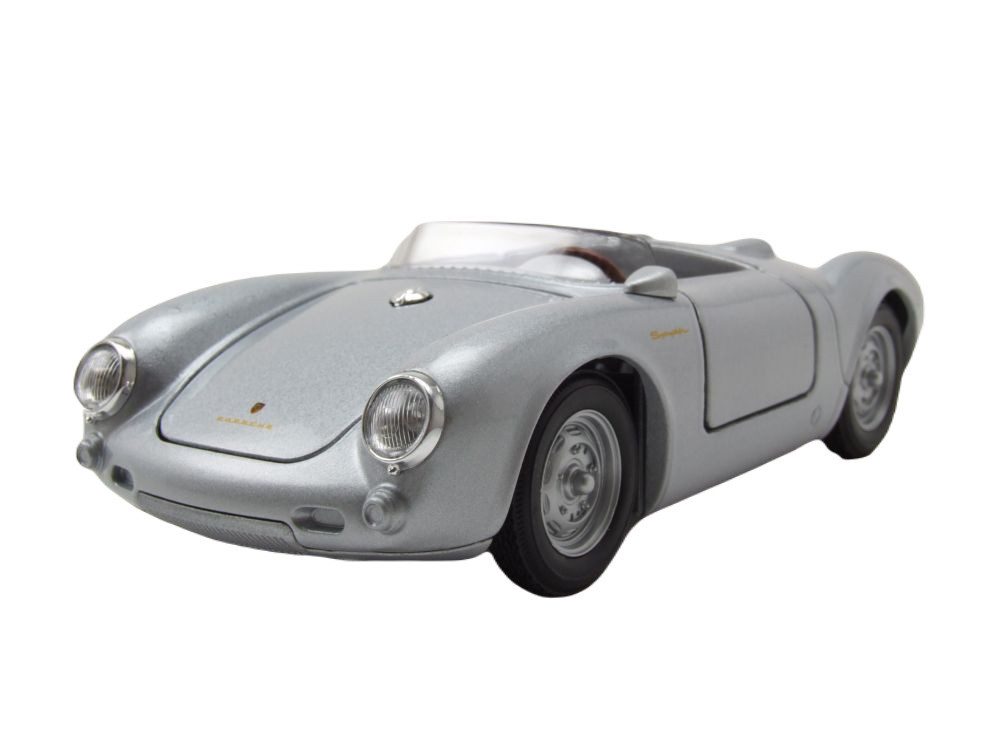 Welly Modellauto Porsche 550 Spyder silber, Maßstab 1:24