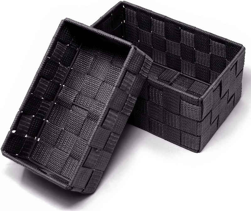 Lashuma Aufbewahrungskorb (Set, 2 St), Regalboxen grau für Badezimmer Zubehör