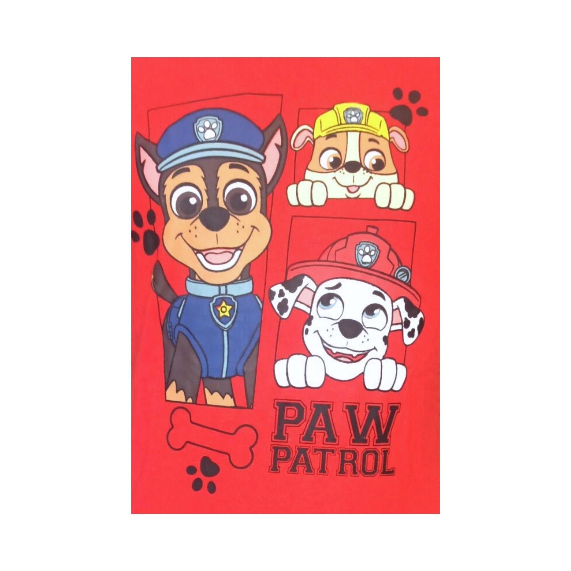 PAW PATROL 98-128 Jungen Set Schlafanzug - Rot-Grau cm Gr. Pyjama tlg) (2 Shorty