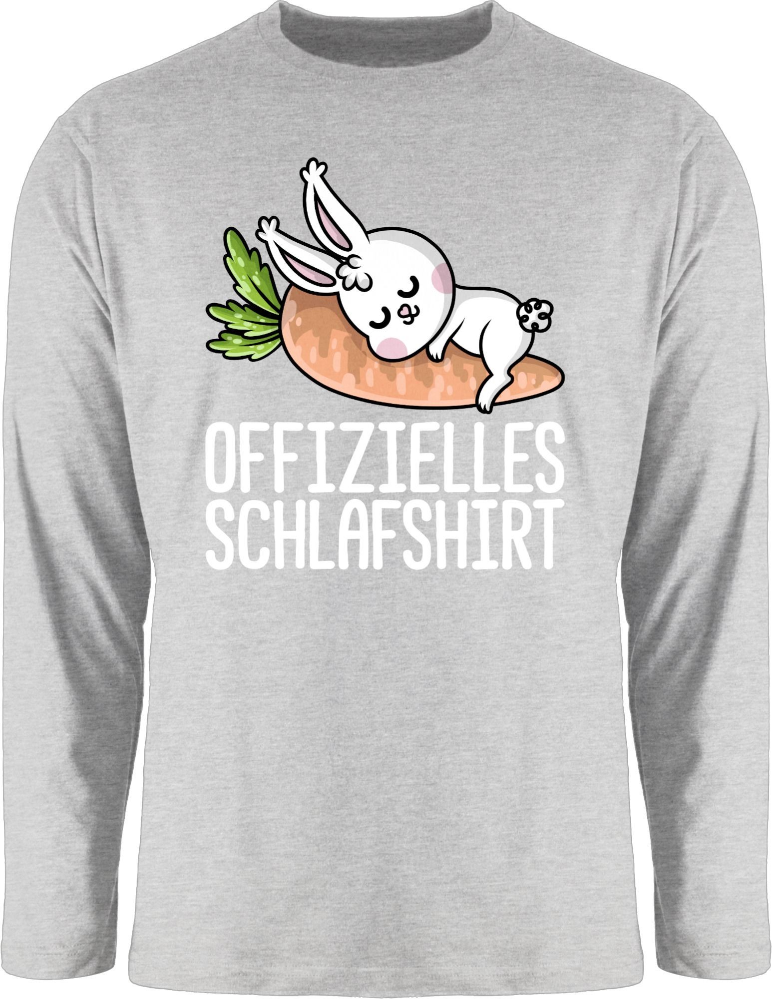 Shirtracer Rundhalsshirt Offizielles Schlafshirt mit Hase weiß Sprüche Statement