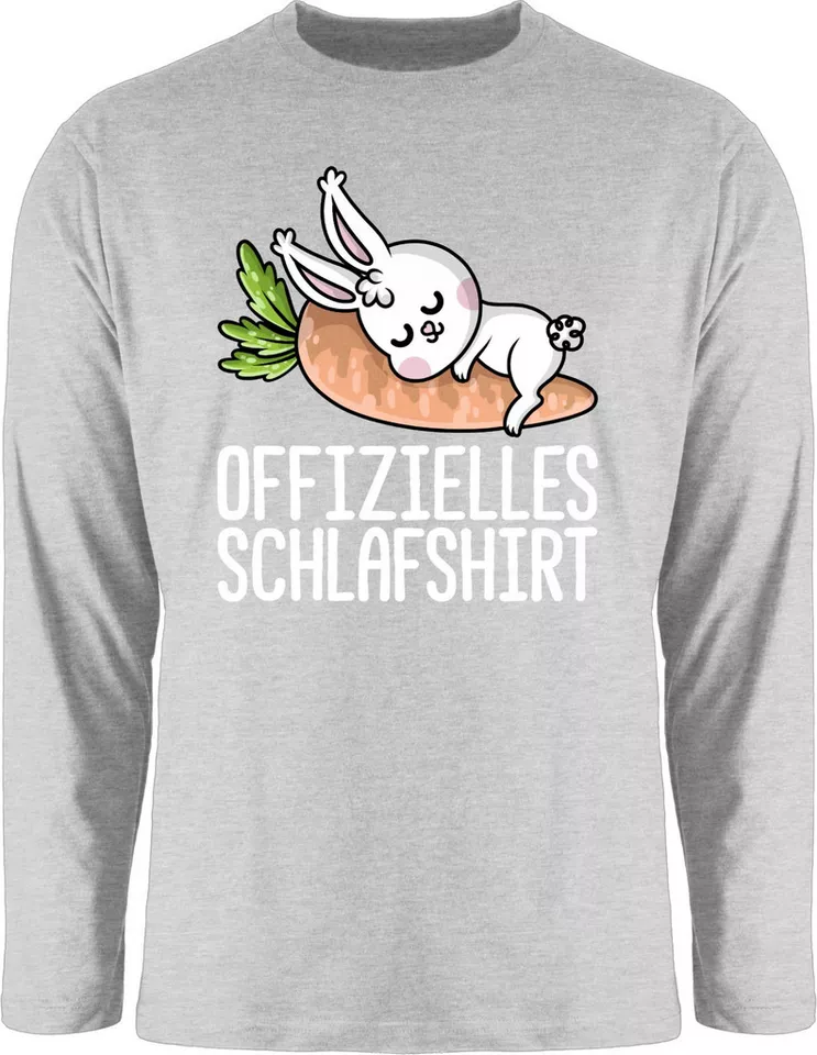 Shirtracer Rundhalsshirt Offizielles Schlafshirt mit Hase weiß Sprüche Statement