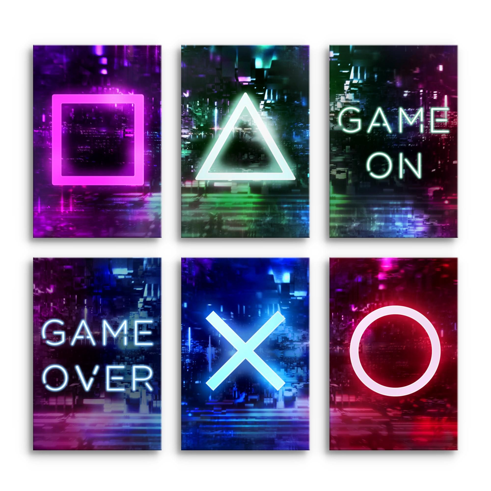 Novart Wandbild Gamer Spielkonsole Gaming 6 Bilder Set - 20x30 cm günstig online kaufen