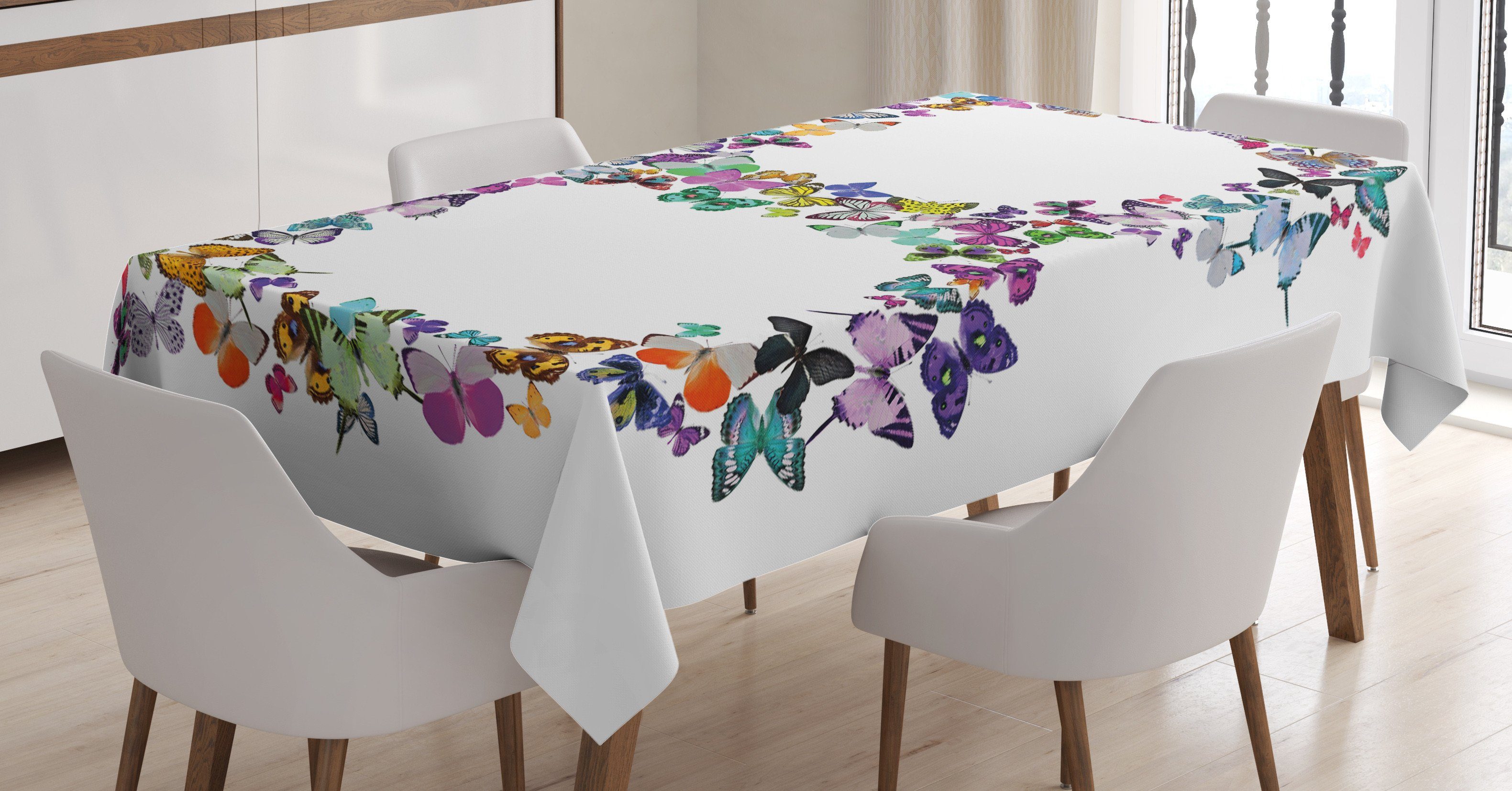 Abakuhaus Tischdecke Farbfest Waschbar Für den Außen Bereich geeignet Klare Farben, Buchstabe b Schönheit Zerbrechlichkeit Thema