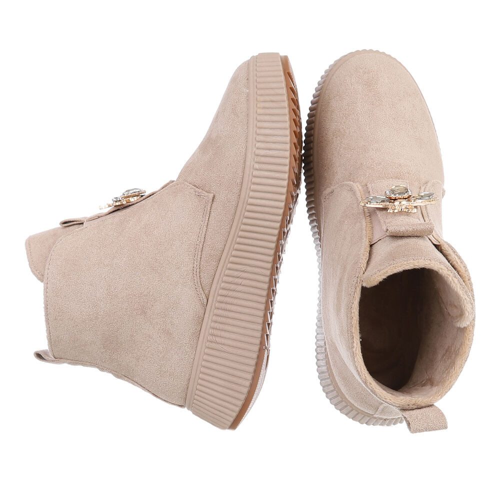 Ital-Design Elegante Damen Plateau-Stiefeletten mit Dekorativem Detail Plat günstig online kaufen