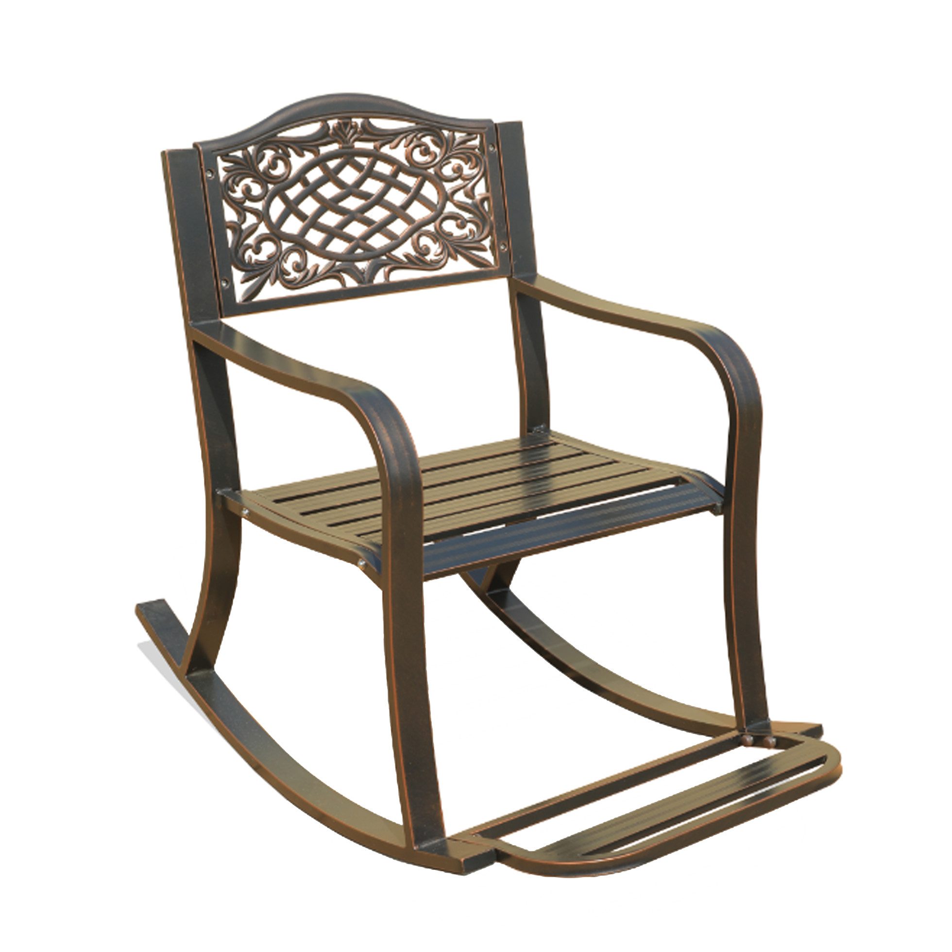 KOMFOTTEU Schaukelstuhl, Schaukelsessel mit Rückenlehne & Armlehnen