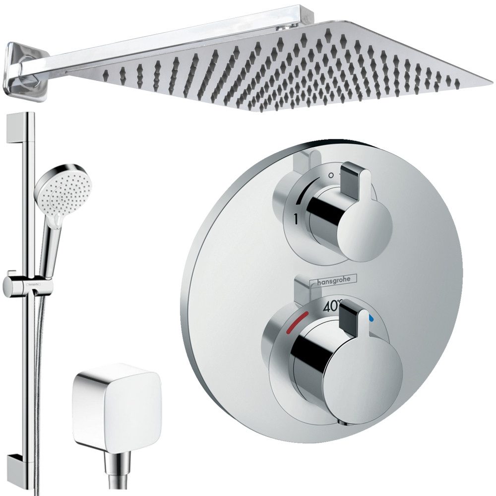 Hansgrohe und Jowi Duscharmatur Ecostat S Thermostat, Unterputz Duschsystem günstig online kaufen