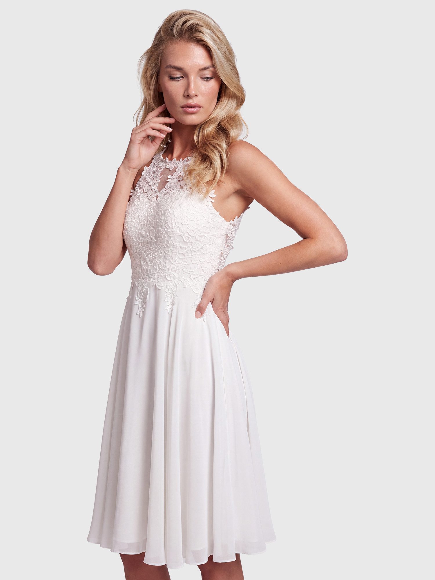 Apart Cocktailkleid mit floraler Spitzenpracht