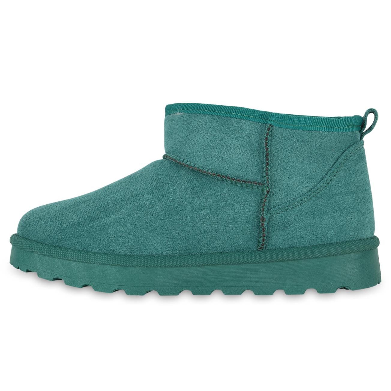 VAN HILL 841491 Winterstiefelette Damen Warm Gefüttert Winter Boots Stiefeletten Profil-Sohle